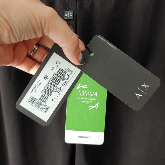 NWT- Armani Exchange Black Sweatpants Size Medium - Picture 12 of 13